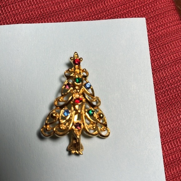 Vintage Eisenberg Ice Christmas Tree Pin Brooch - Picture 6 of 9
